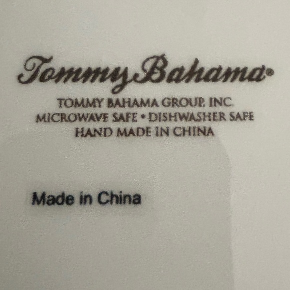 Tommy Bahama holiday Appetizer Plates Set 4 -6” square ceramic dessert cool yule - Picture 12 of 12